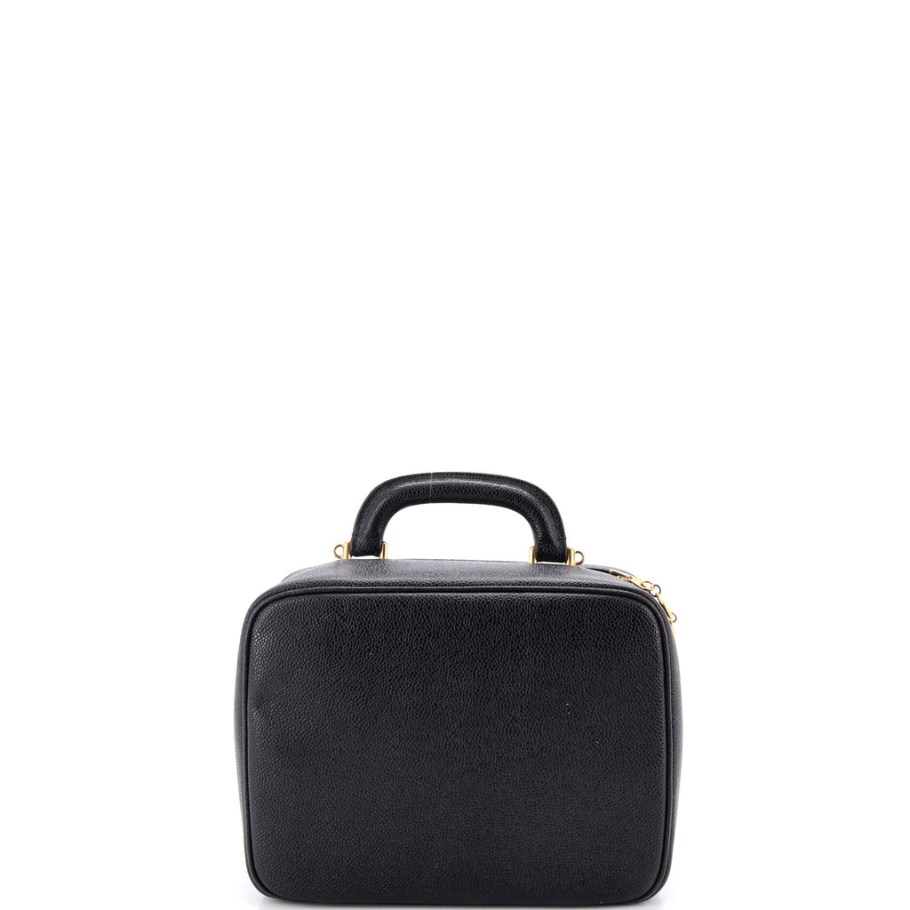 Vintage Timeless Zip Around Vanity Case Caviar Medium