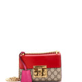 Padlock Shoulder Bag GG Coated Canvas and Leather Small