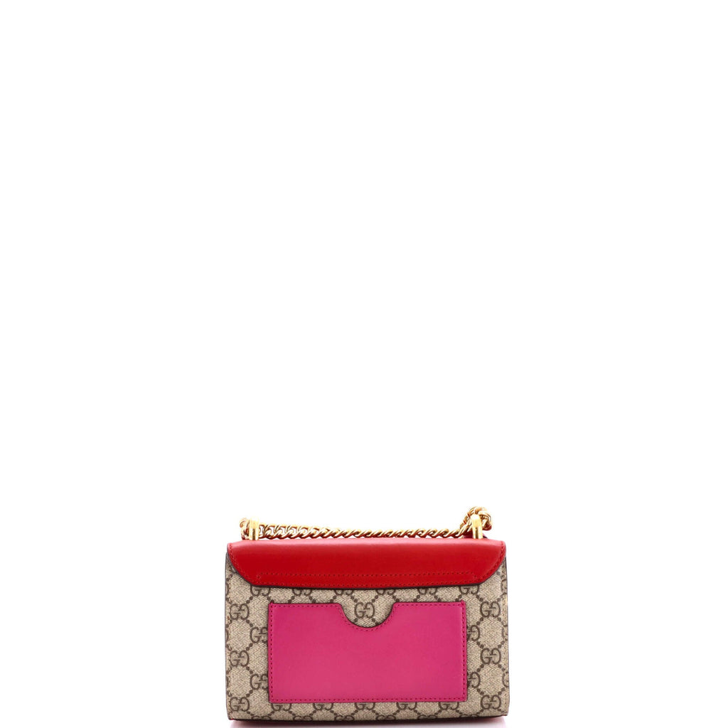 Padlock Shoulder Bag GG Coated Canvas and Leather Small