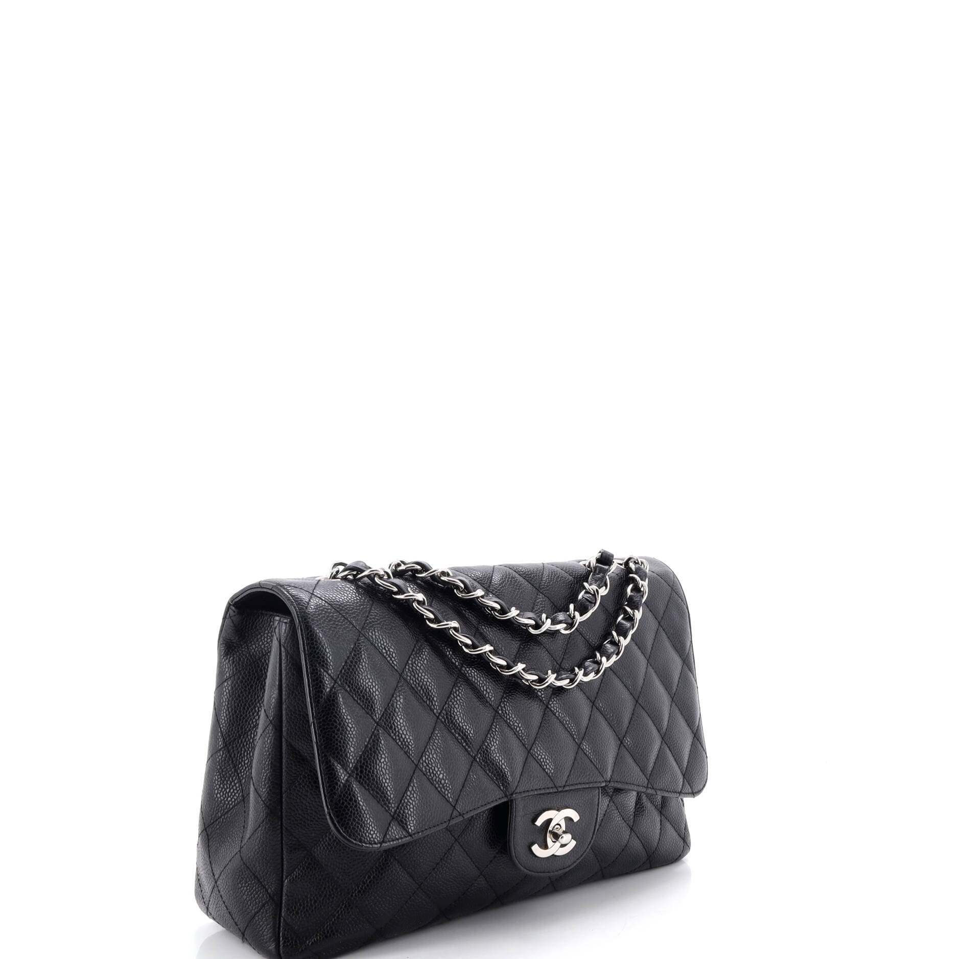 Vintage Classic Single Flap Bag Quilted Caviar Jumbo