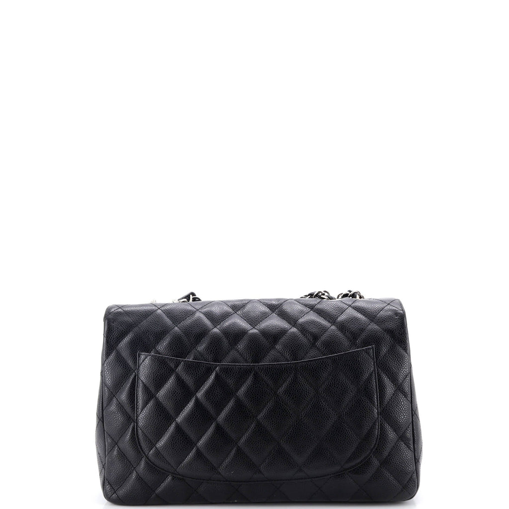 Vintage Classic Single Flap Bag Quilted Caviar Jumbo