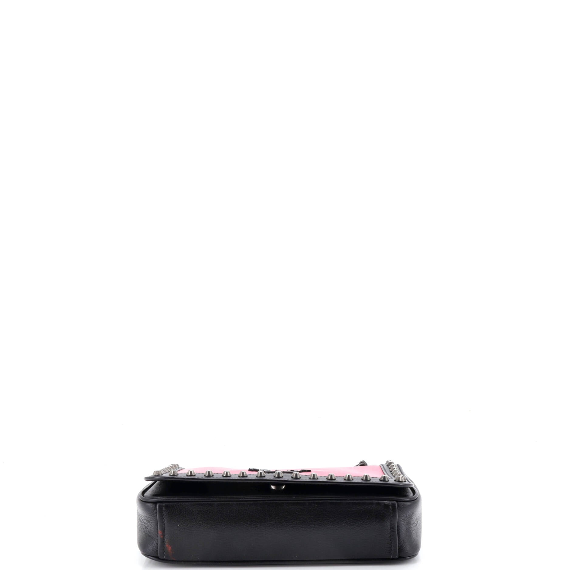 Chain Flap Bag Studded Glace Calf Small