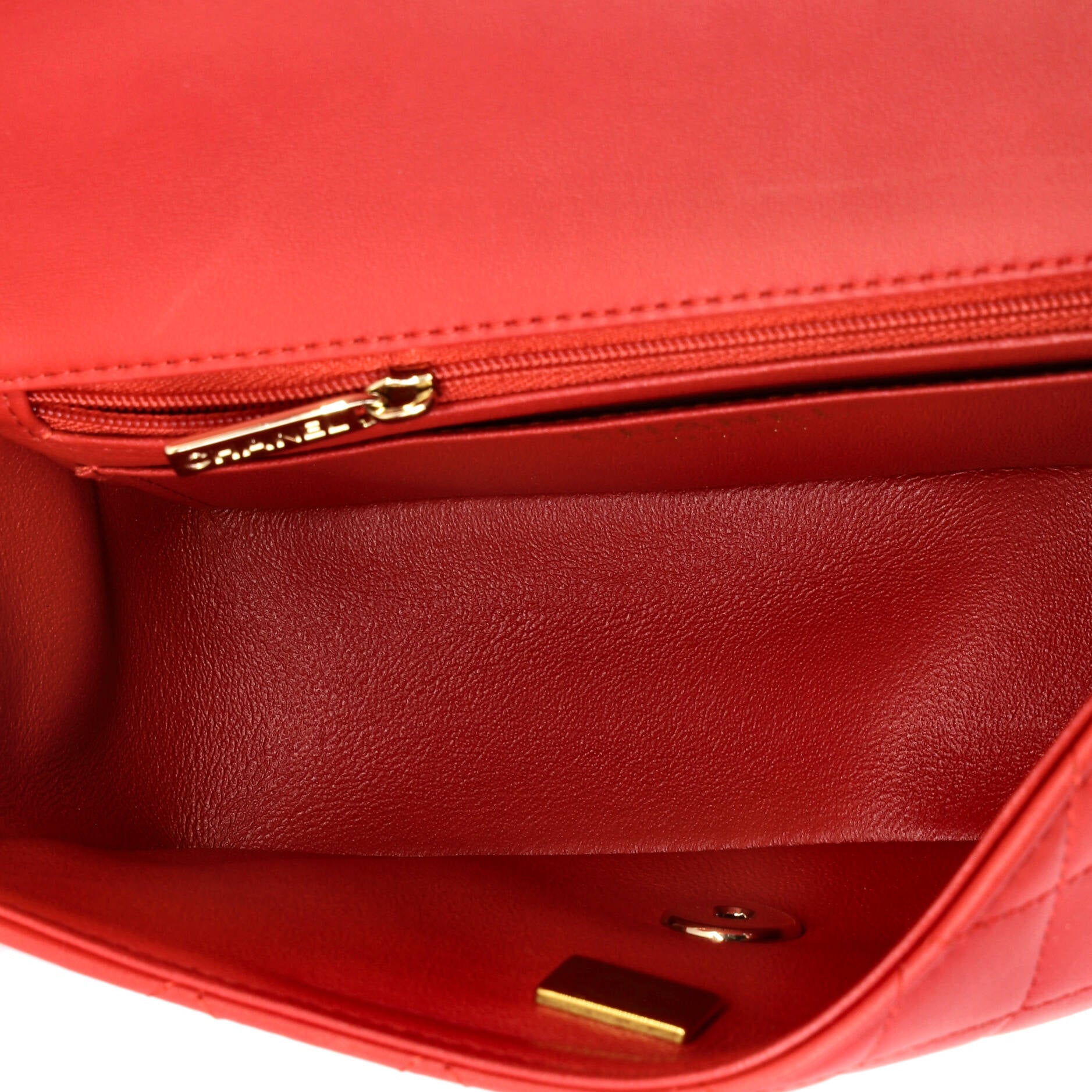 Classic Single Flap Top Handle Bag Quilted Lambskin Mini