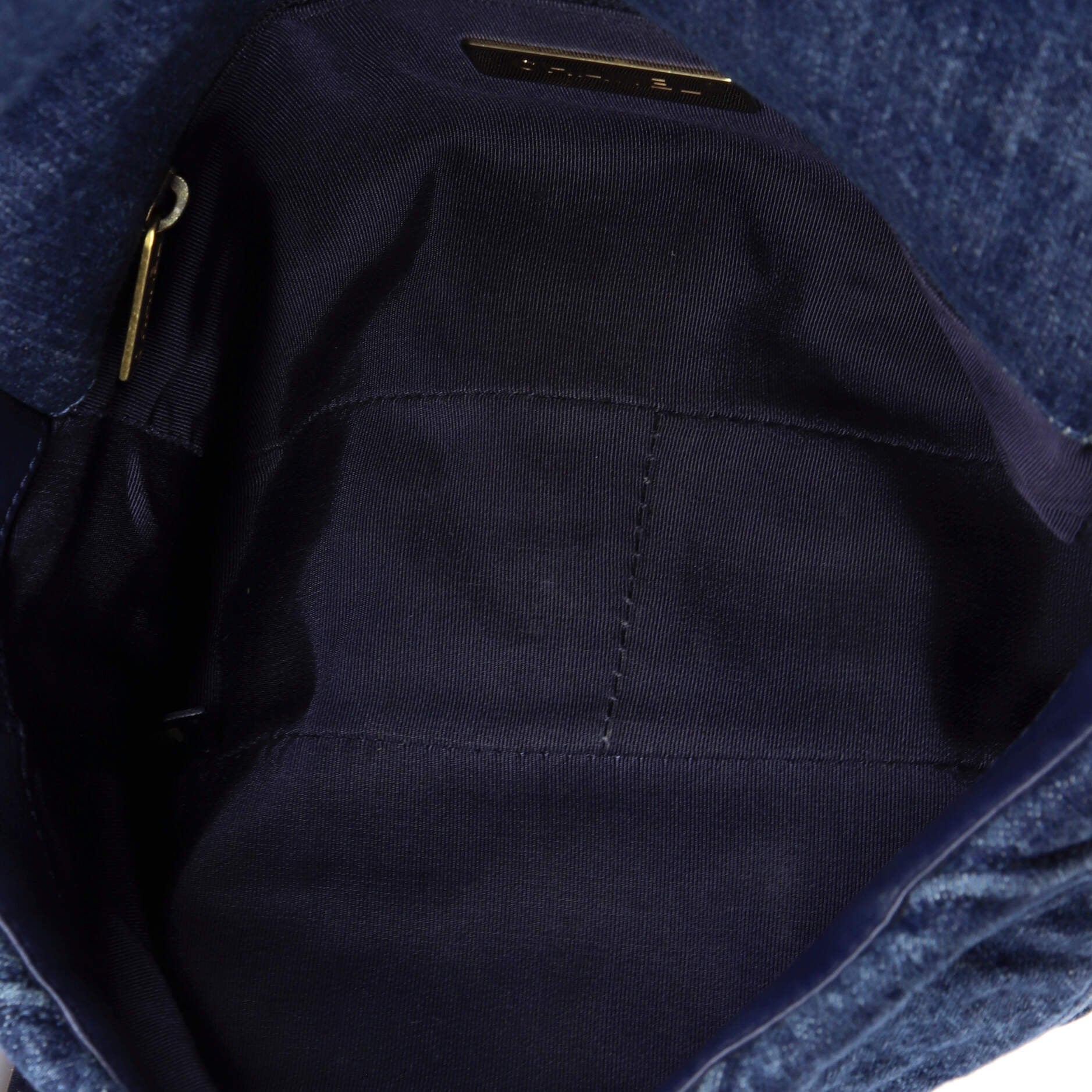 19 Flap Bag Quilted Denim Medium