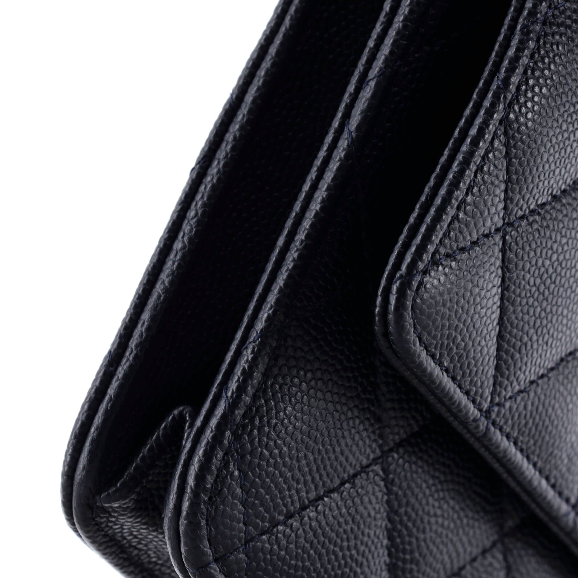 Wallet on Chain Quilted Caviar