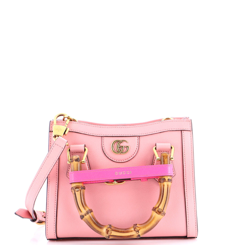 Diana NM Bamboo Handle Tote Leather Mini