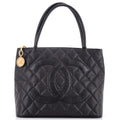 Medallion Tote Quilted Caviar