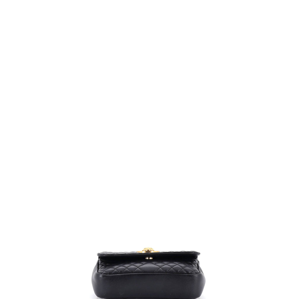 Medusa Icon Chain Flap Bag Quilted Leather Mini