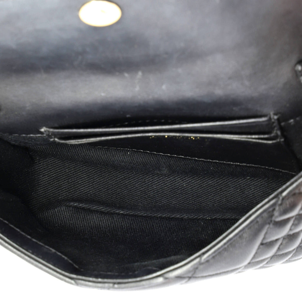 Medusa Icon Chain Flap Bag Quilted Leather Mini