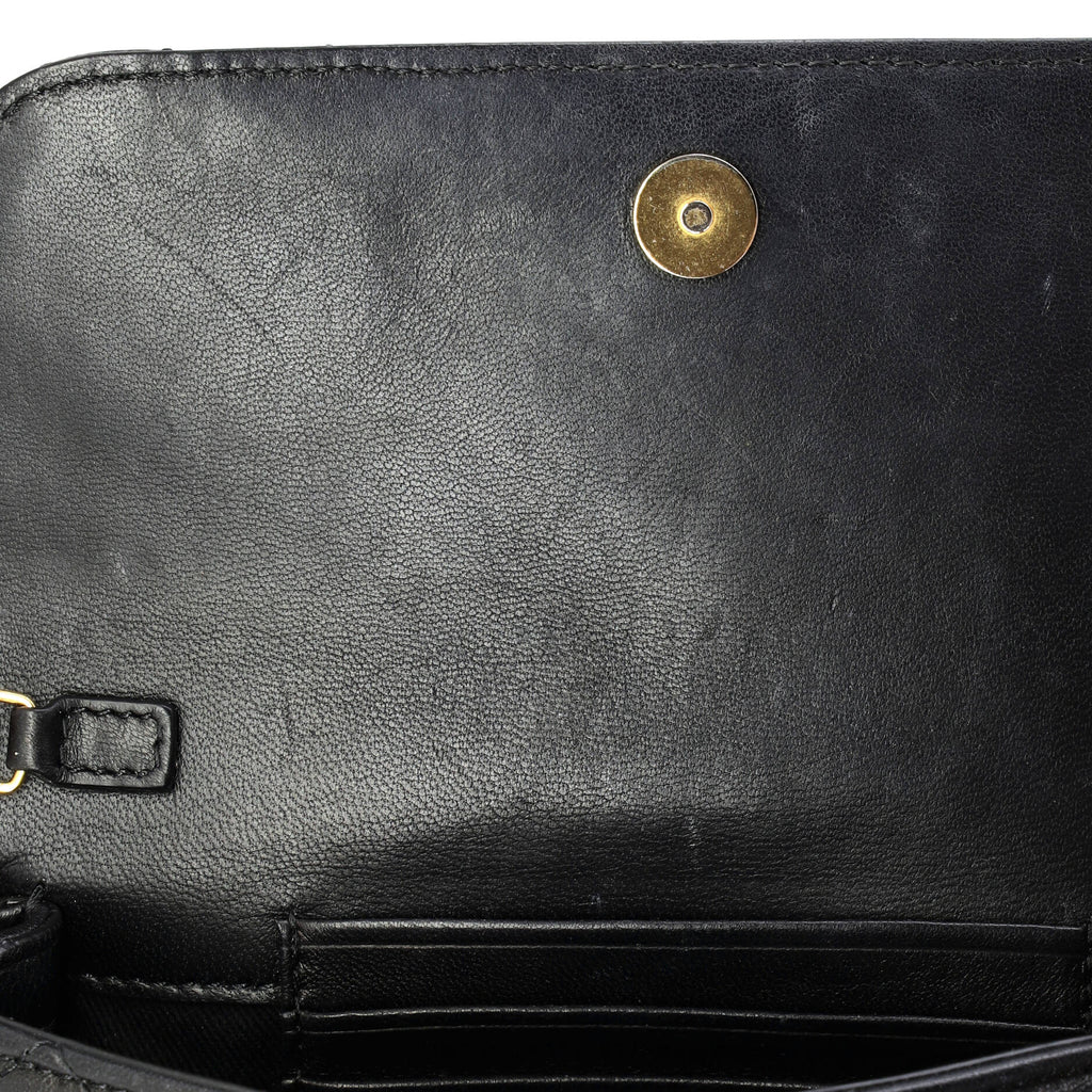 Medusa Icon Chain Flap Bag Quilted Leather Mini