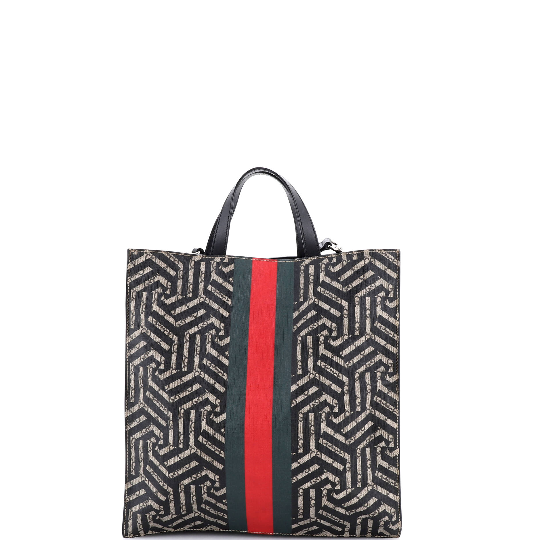 Convertible Soft Open Tote Caleido GG Coated Canvas