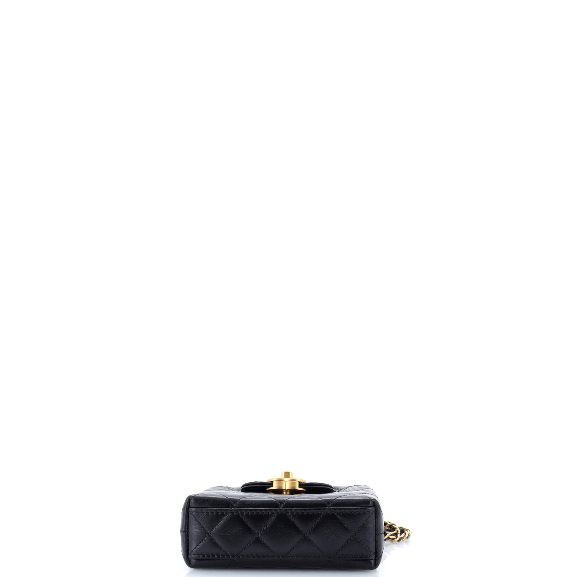 Kelly Top Handle Shopping Bag Quilted Shiny Aged Calfskin Nano