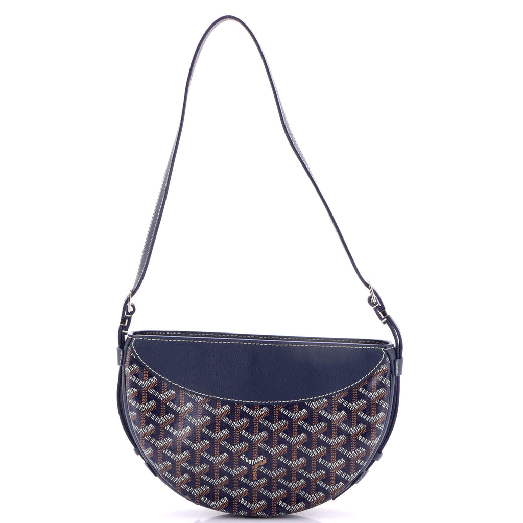 Hirondelle Shoulder Bag Coated Canvas and Leather