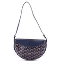 Hirondelle Shoulder Bag Coated Canvas and Leather