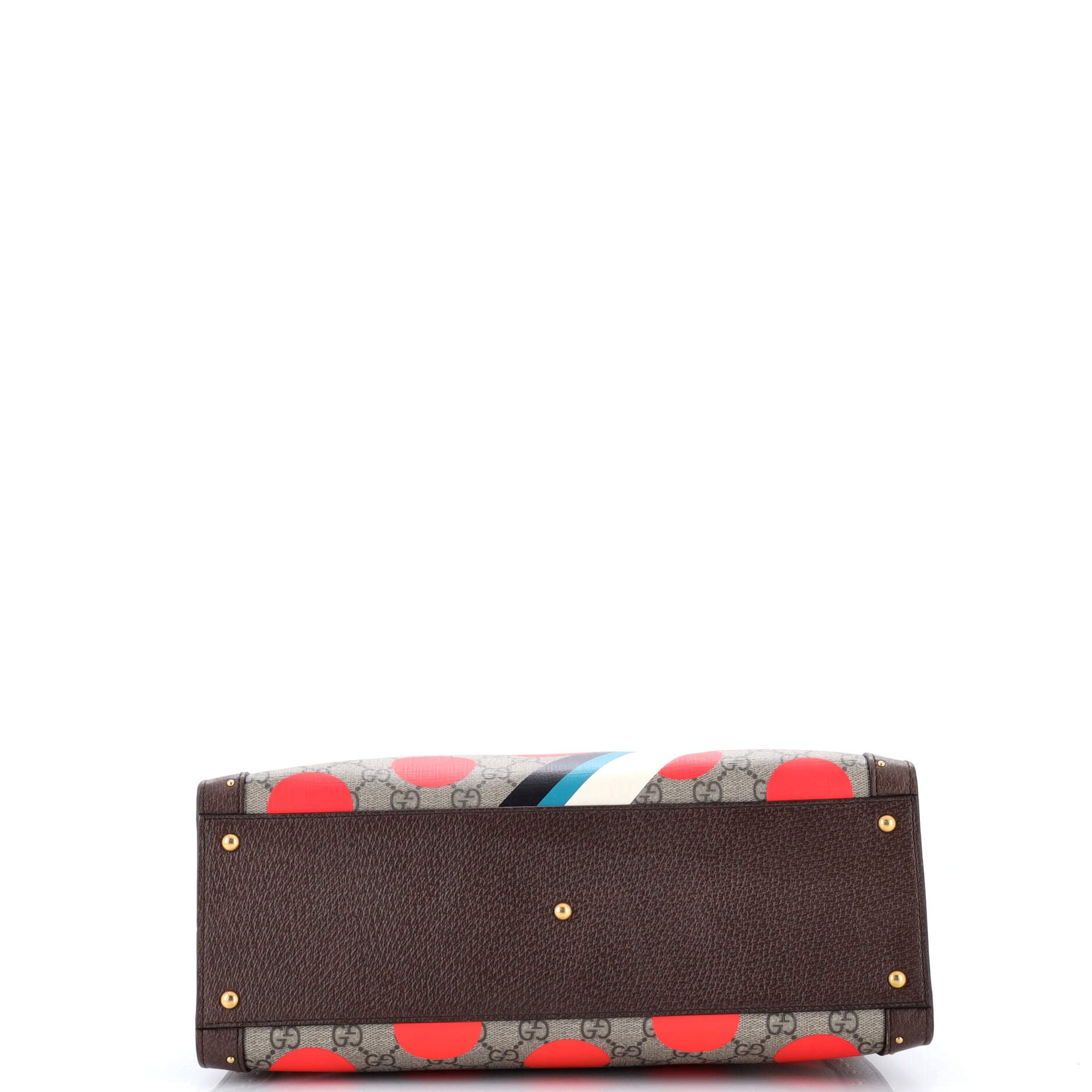 Diana NM Bamboo Handle Tote Printed GG Coated Canvas and Studded Leather Medium