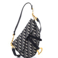 Saddle Handbag with Strap Oblique Canvas Medium