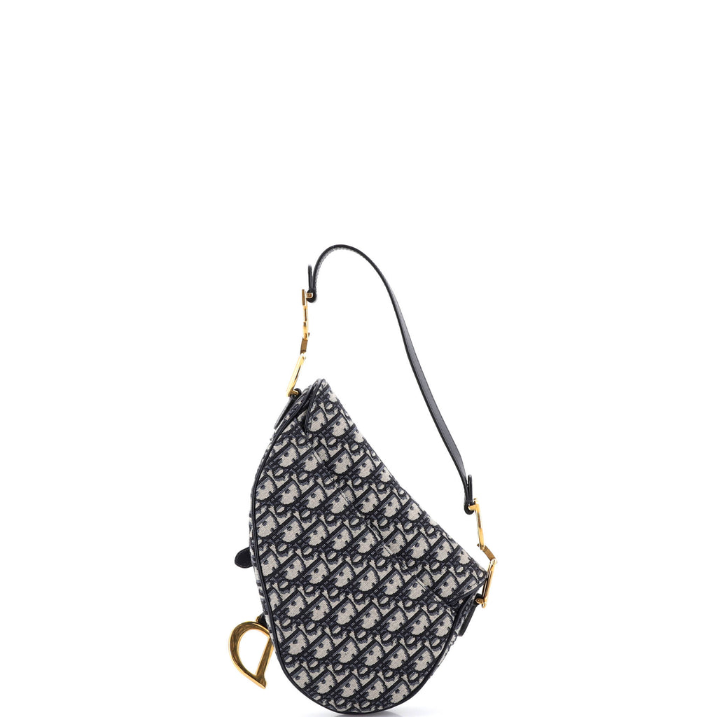 Saddle Handbag with Strap Oblique Canvas Medium