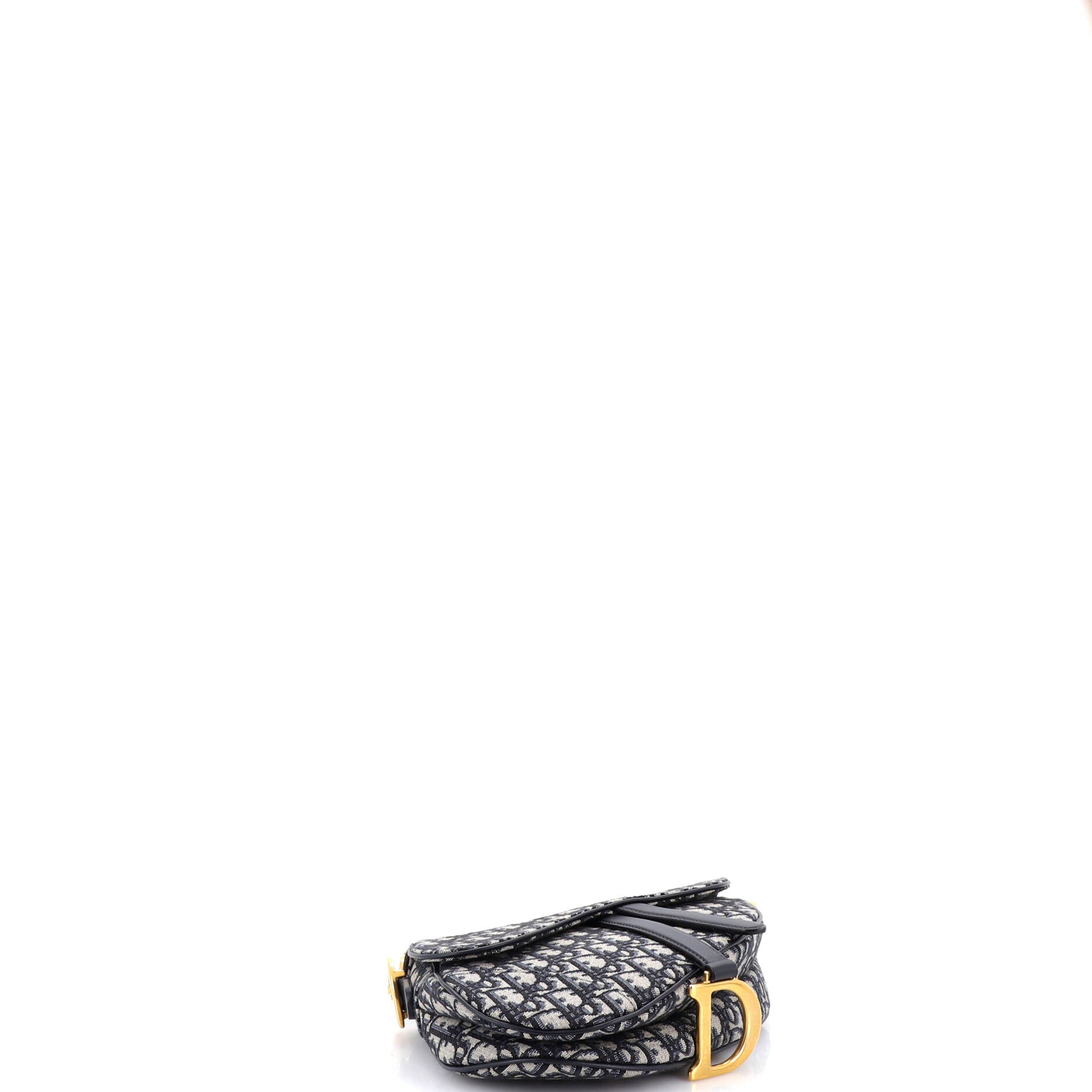 Saddle Handbag with Strap Oblique Canvas Medium