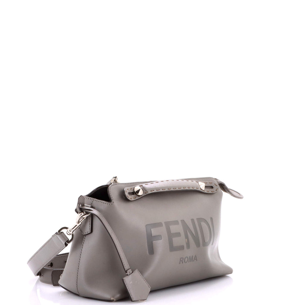 Logo By The Way Satchel Embossed Leather Medium
