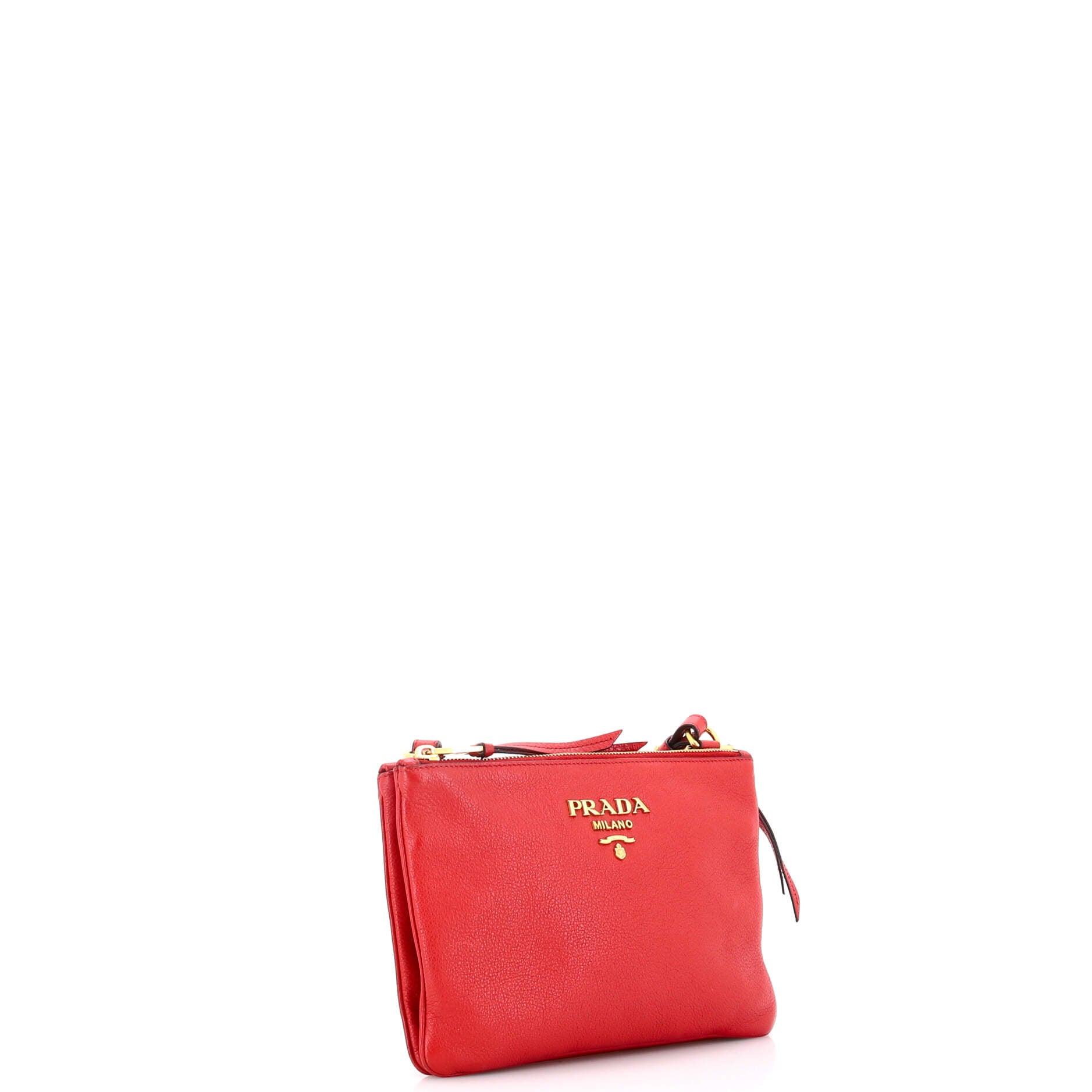 Double Zip Crossbody Bag Vitello Daino Small