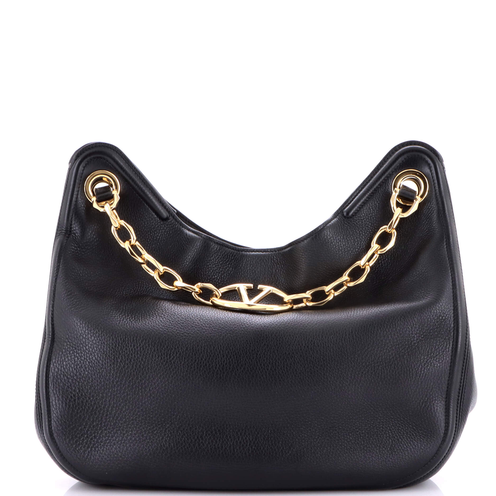 VLogo Moon Tote Leather Medium