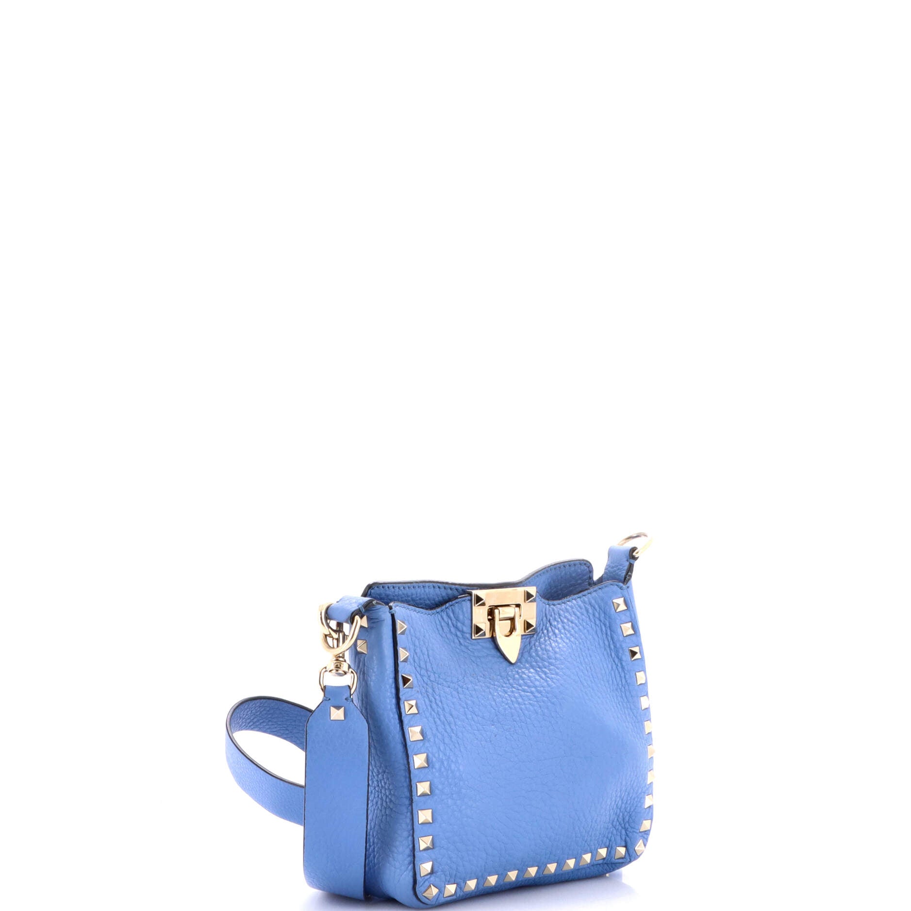 Rockstud Flip Lock Messenger Bag Leather Mini