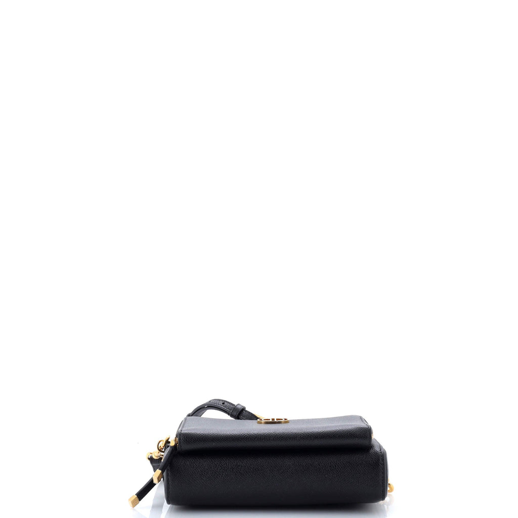 Caro Double Pouch Crossbody Bag Leather