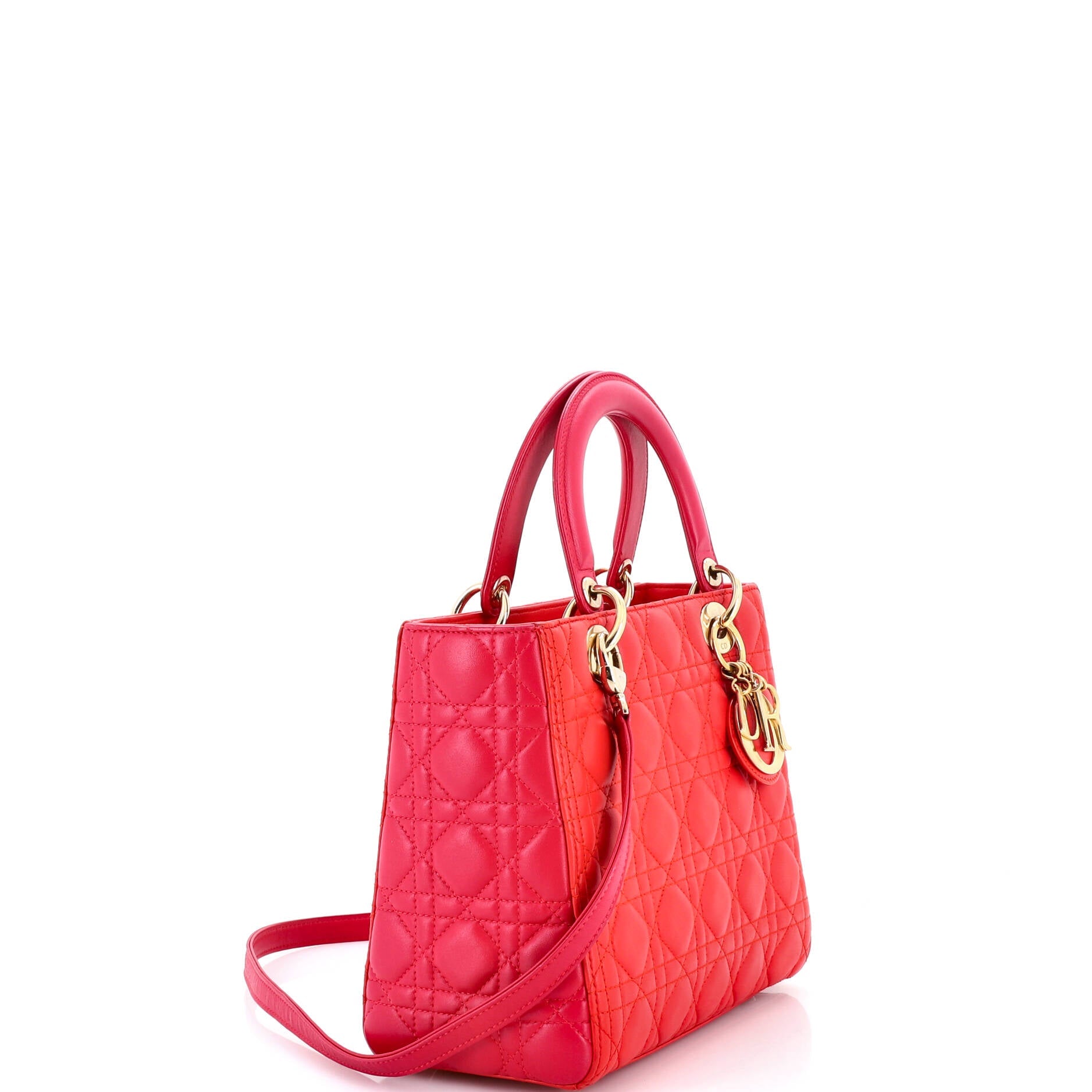 Lady Dior Bag Cannage Quilt Lambskin Medium