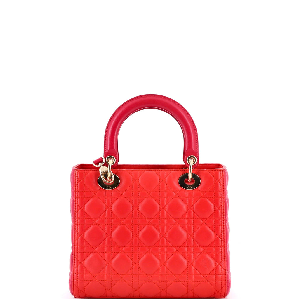 Lady Dior Bag Cannage Quilt Lambskin Medium