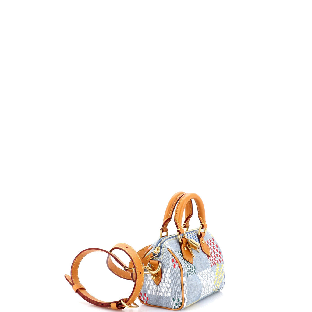 Speedy Bandouliere Bag 3D Damier Giant Denim 18