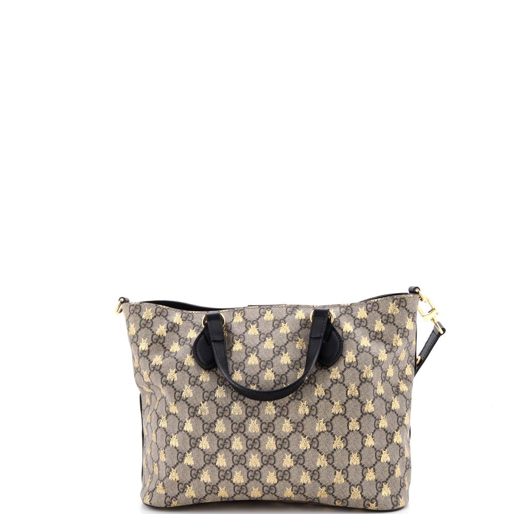 Convertible Soft Tote Printed GG Coated Canvas Small