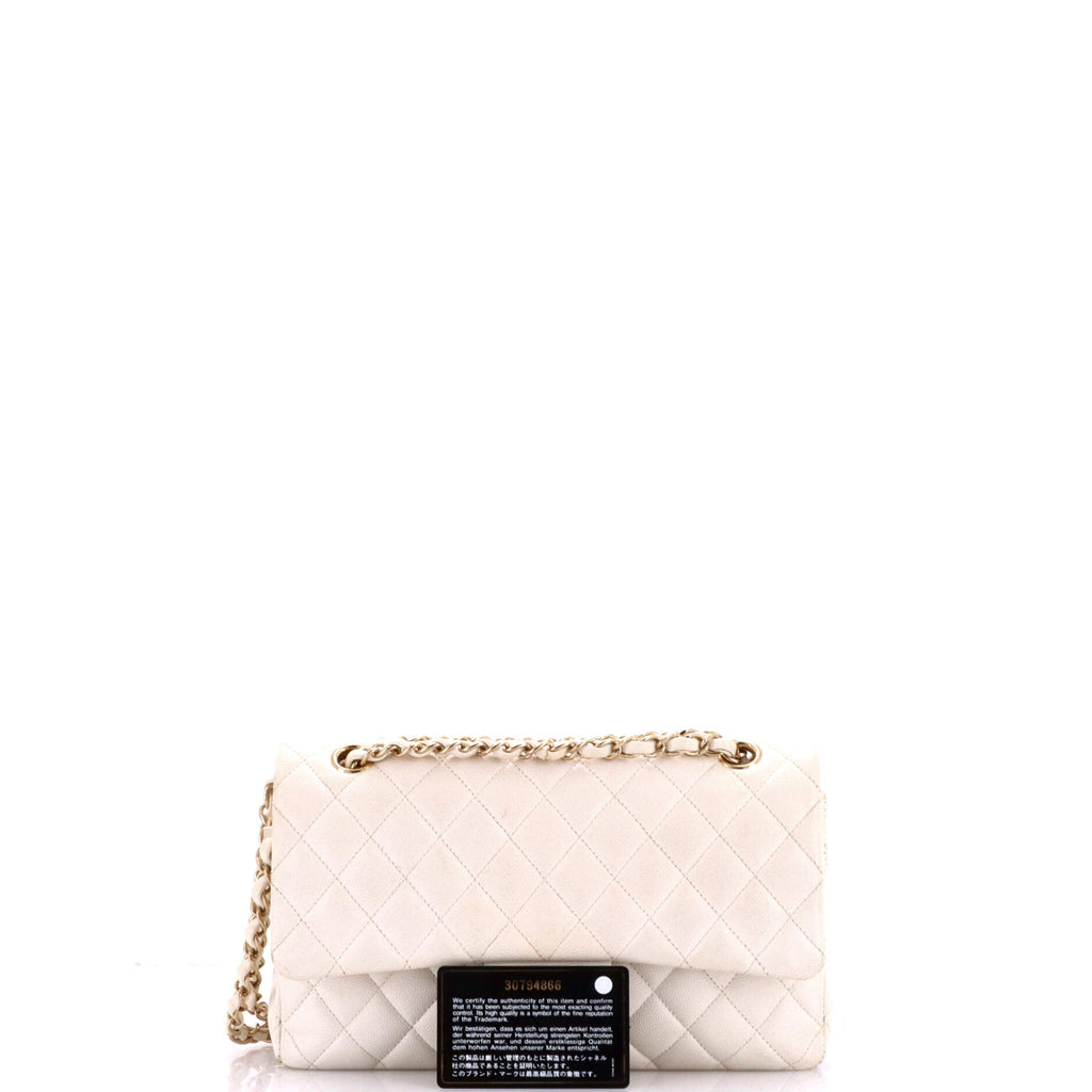 Classic Double Flap Bag Quilted Caviar Medium