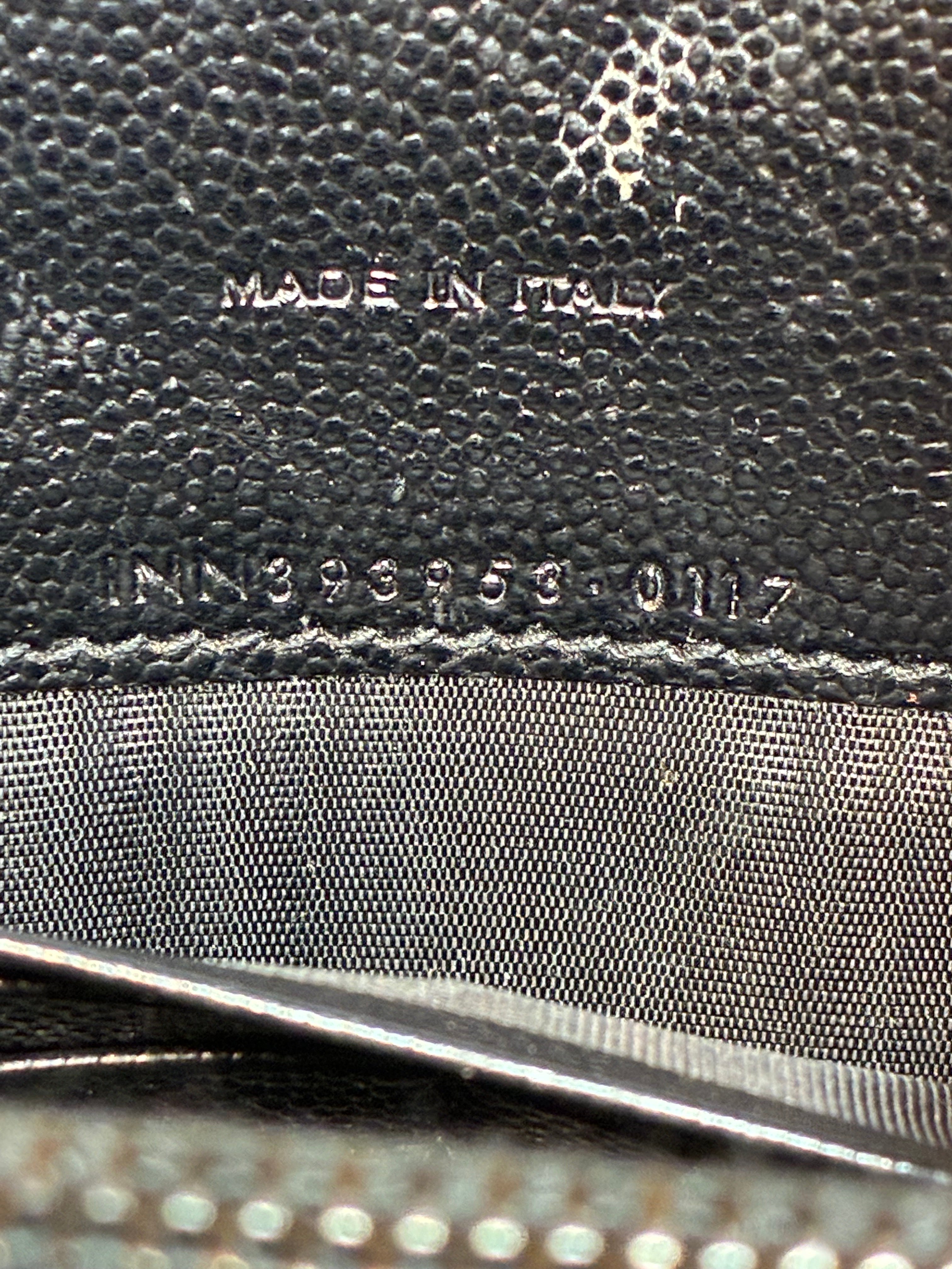 Classic Monogram Wallet on Chain Matelasse Chevron Leather Small