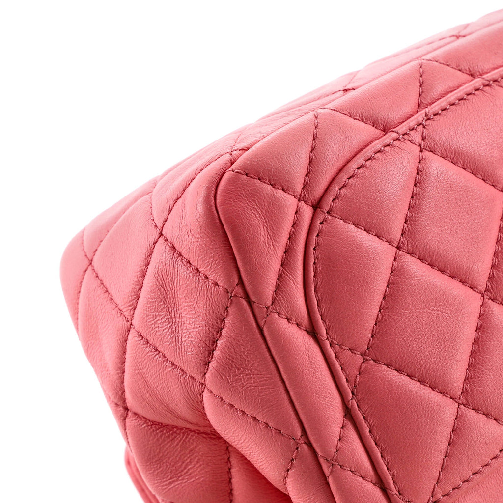 Pearl Crush Square Flap Bag Quilted Lambskin Mini