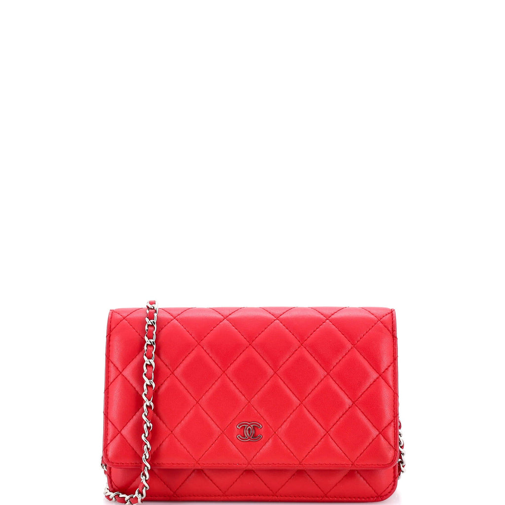 Wallet on Chain Quilted Lambskin