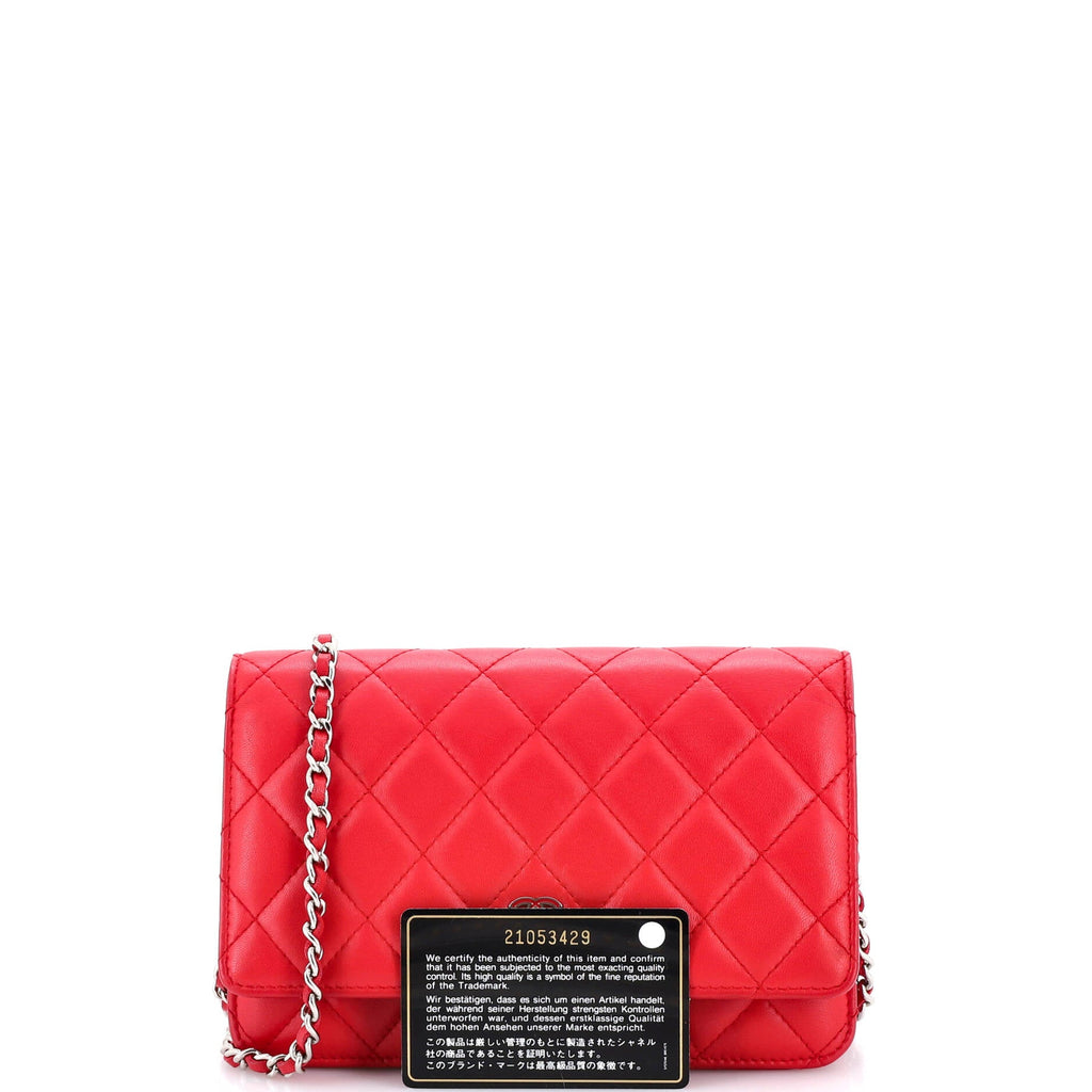 Wallet on Chain Quilted Lambskin