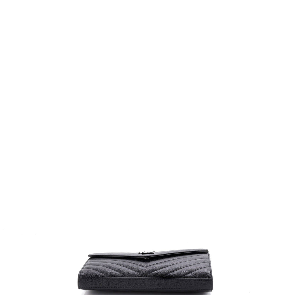 Classic Monogram Wallet on Chain Matelasse Chevron Leather Medium