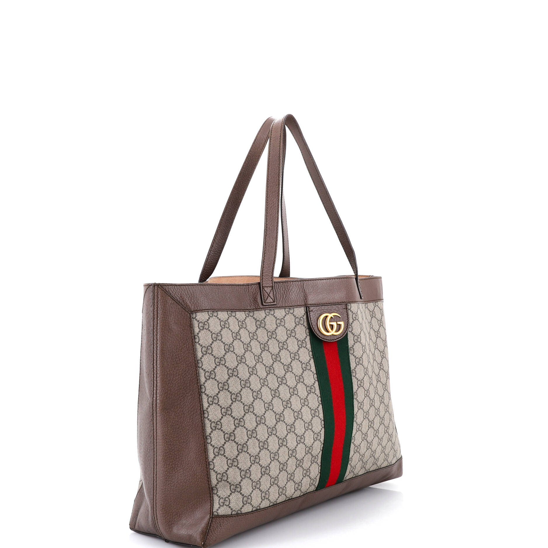 Ophidia Soft Open Tote GG Coated Canvas East West