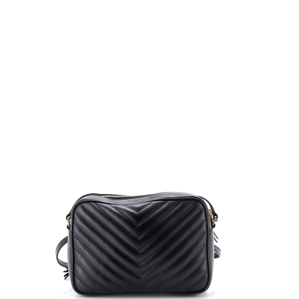 Lou Camera Bag Matelasse Chevron Leather Small