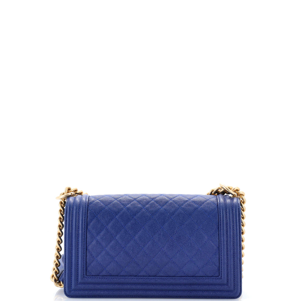 Boy Flap Bag Quilted Caviar Old Medium