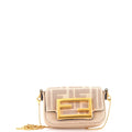 Chain Baguette Charm Bag Zucca Embroidered Canvas Nano