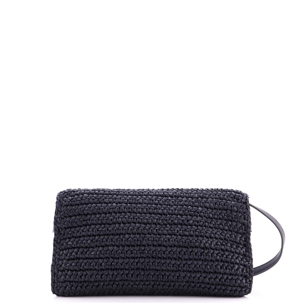 Kate 99 Tassel Flap Bag Woven Raffia Medium