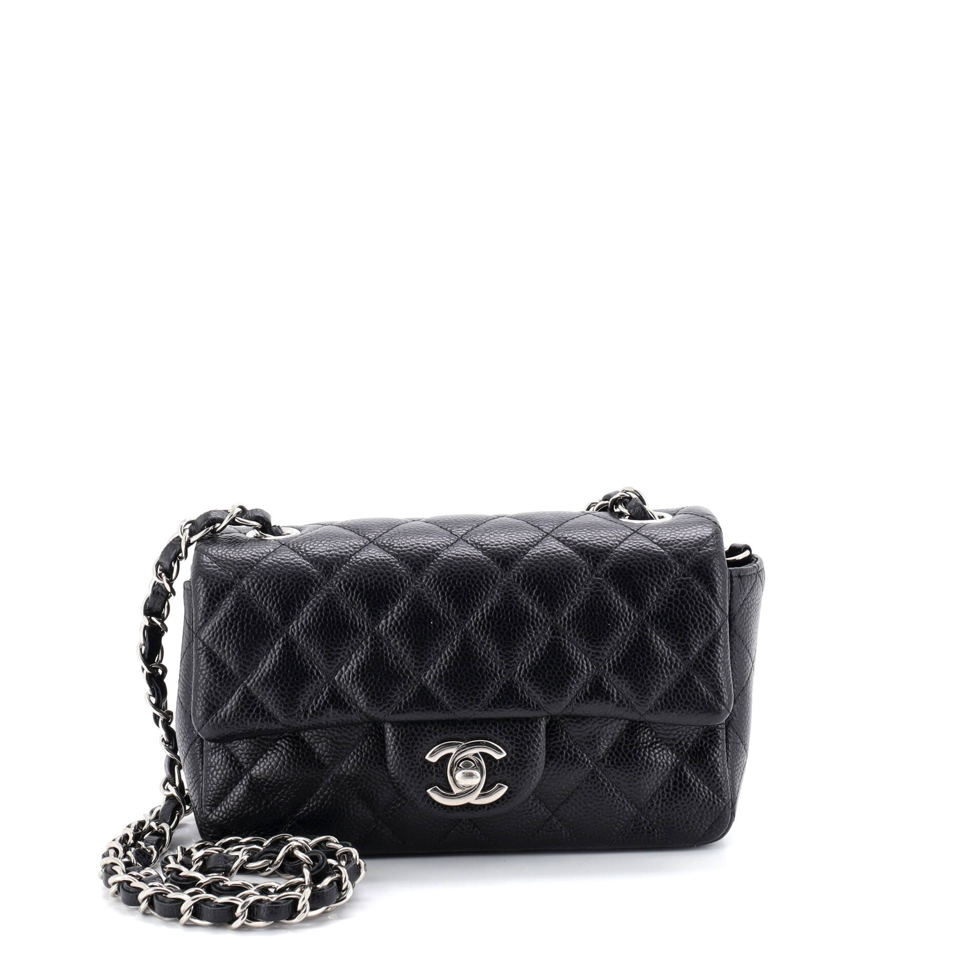 Classic Single Flap Bag Quilted Caviar Mini