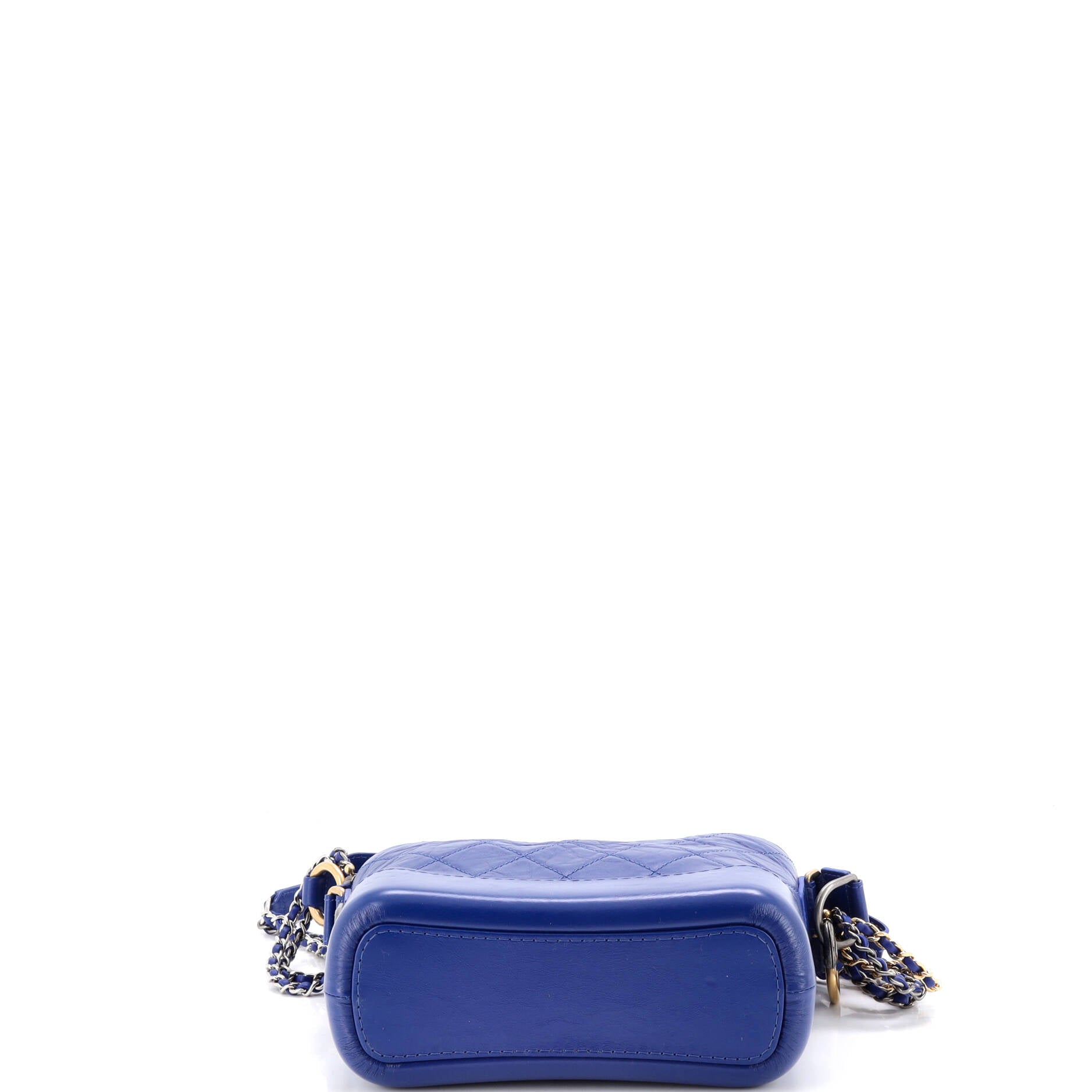 Gabrielle Hobo with Logo Handle Quilted Aged Calfskin Small