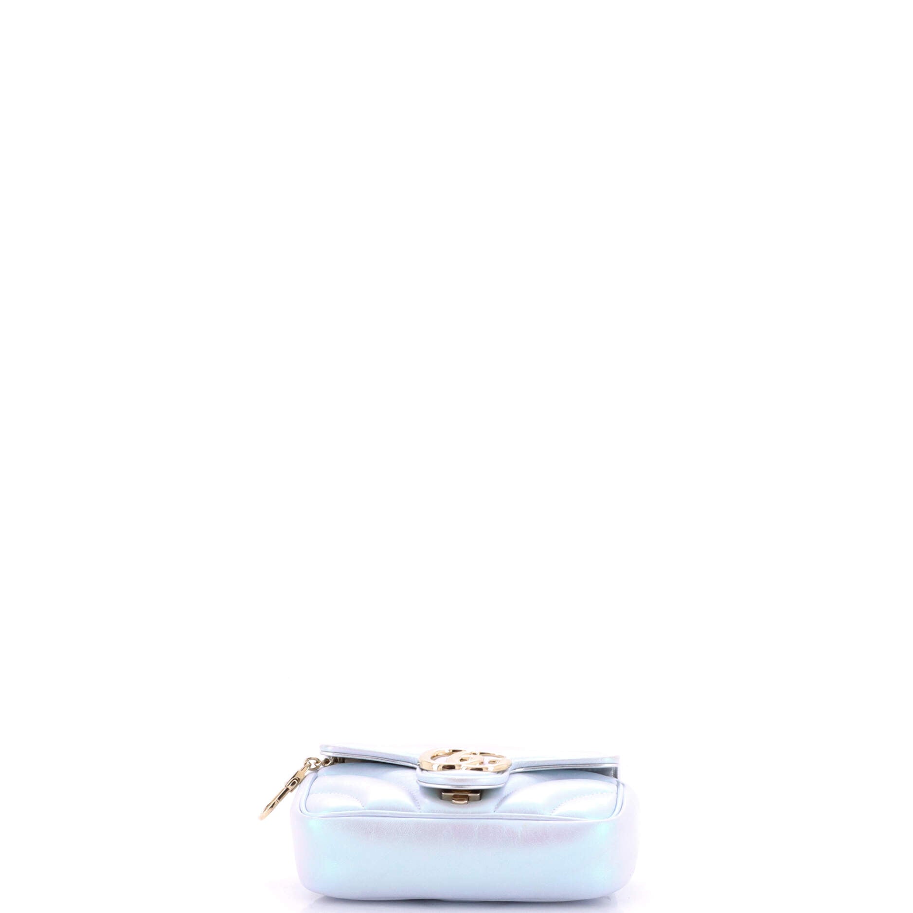 GG Marmont Flap Bag Chevron Iridescent Leather Super Mini