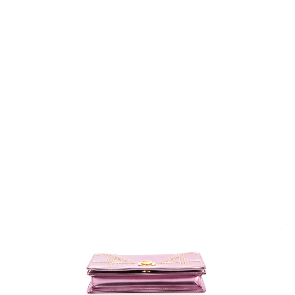 Diorama Flap Bag Studded Patent Small