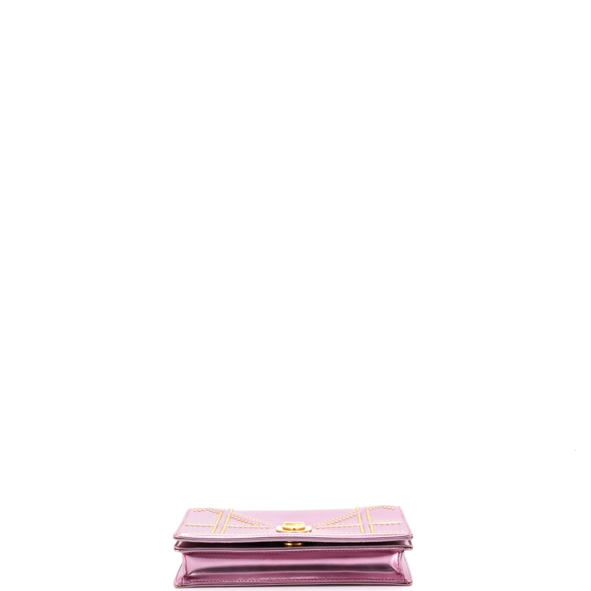 Diorama Flap Bag Studded Patent Small