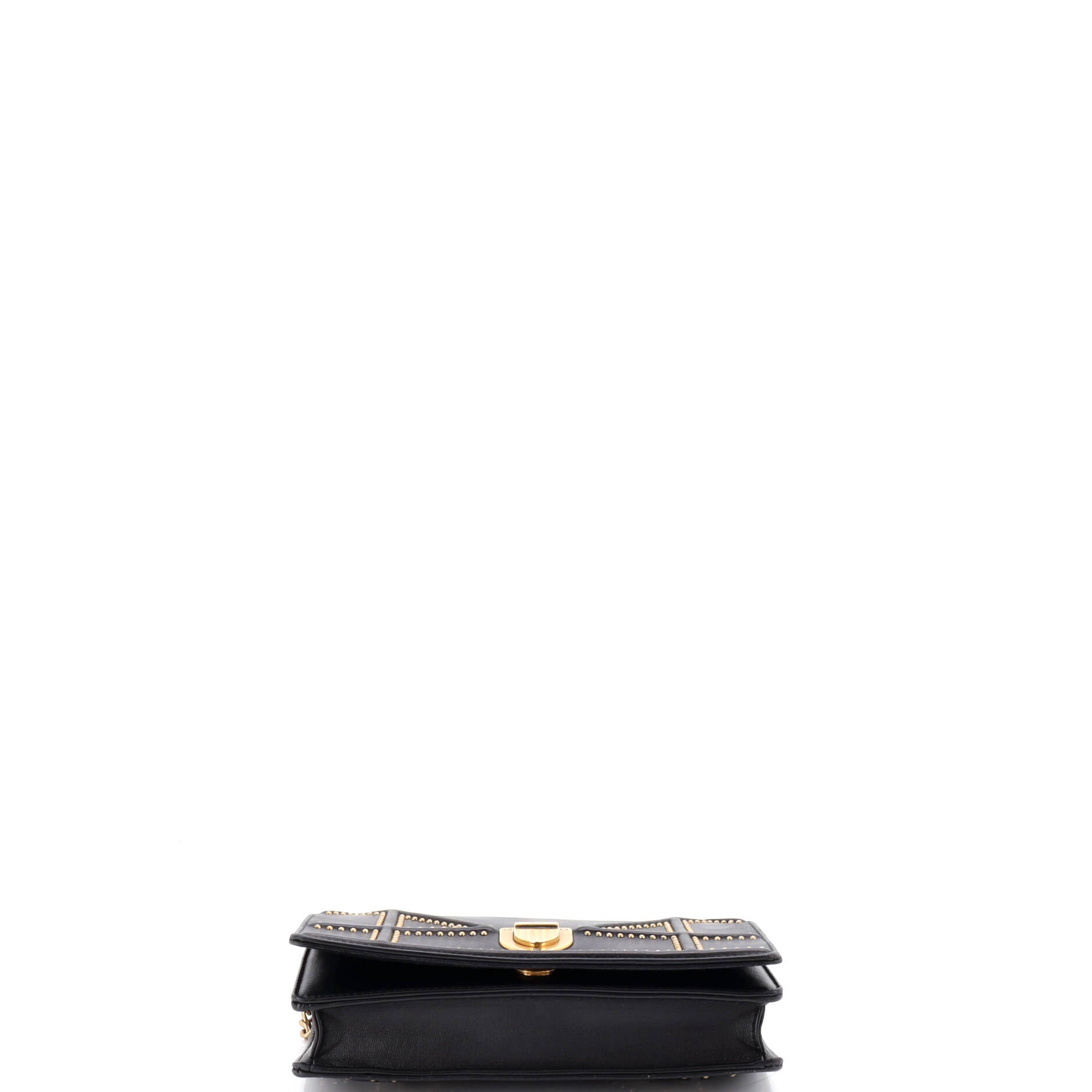 Diorama Wallet on Chain Studded Leather