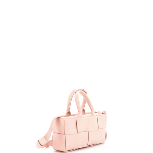 Arco Top Handle Shoulder Bag Maxi Intrecciato Leather East West