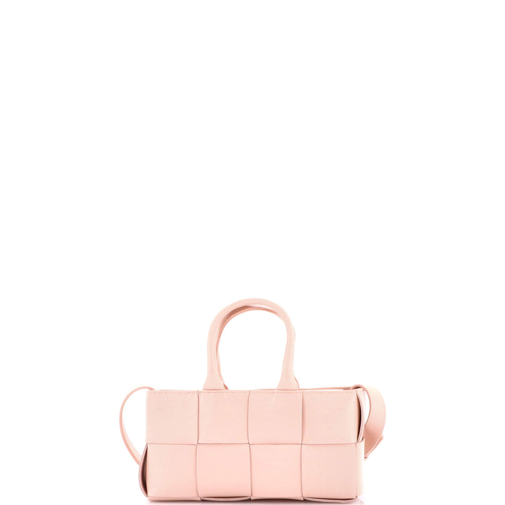 Arco Top Handle Shoulder Bag Maxi Intrecciato Leather East West